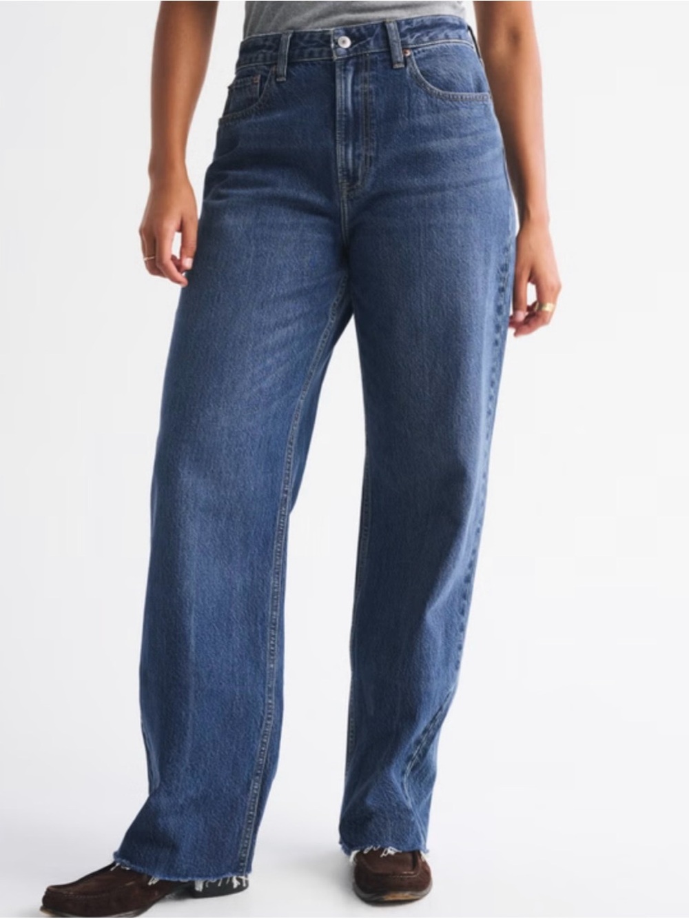 Women's High-Rise Straight Leg Jeans - Blue